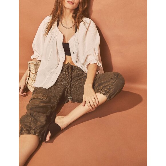 🆕 FREE PEOPLE Lucy Solid Swing Top / Optic White - Picture 15 of 16